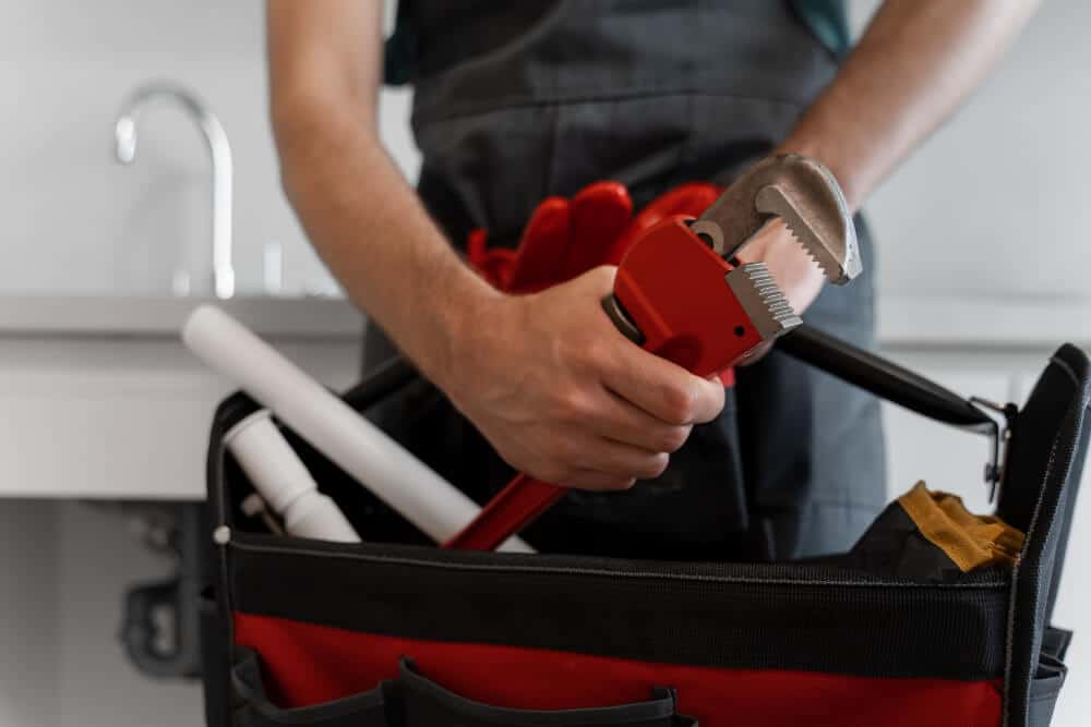 Man Working As Plumber